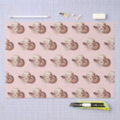 Blush Pink Howdy Cowgirl Bloemen Westerne Petten Tissuepapier (Craft)