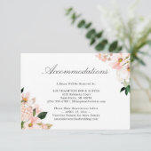Blush Pink Hydrangea Floral Accommodatie Informatiekaartje (Staand voorkant)