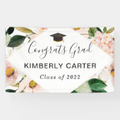 Blush Pink Hydrangea Floral Gradual Party Spandoek (Horizontaal)