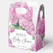 Blush Pink Hydrangea Het is een meisje Baby shower Bedankdoosjes (Geopend)