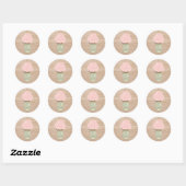 Blush Pink Hydrangea & Mason Jar Vrijgezellenfeest Ronde Sticker (Vel)