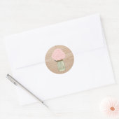 Blush Pink Hydrangea & Mason Jar Vrijgezellenfeest Ronde Sticker (Envelop)