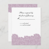Blush Pink Hydrangea Reply Kaart (Voorkant / Achterkant)