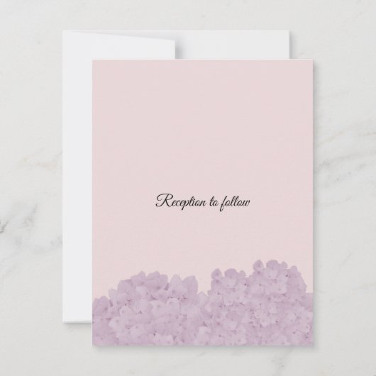 Blush Pink Hydrangea Weddenschap Kaart (Achterkant)