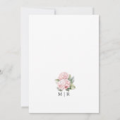 Blush Pink Hydrangea Wedding Save The Date Kaart (Achterkant)