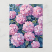 Blush Pink Hydrangeas Floral Briefkaart (Voorkant)