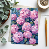Blush Pink Hydrangeas Floral Briefkaart