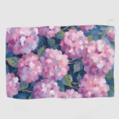 Blush Pink Hydrangeas Floral Golfhanddoek (Horizontaal)