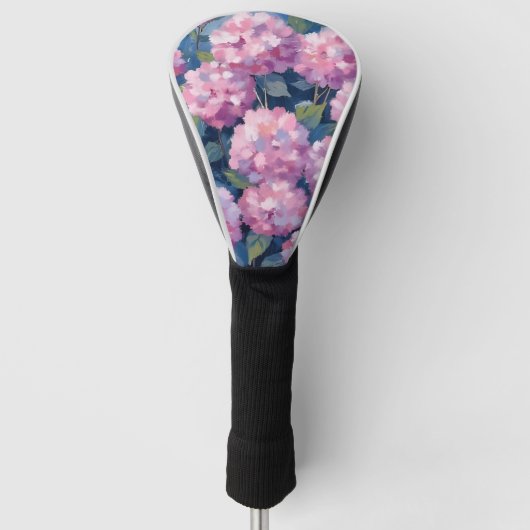 Blush Pink Hydrangeas Floral Golfheadcover (Voorkant)