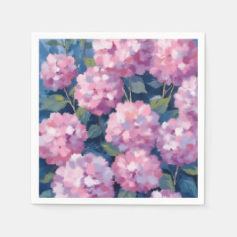 Blush Pink Hydrangeas Floral Servet