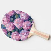 Blush Pink Hydrangeas Floral Tafeltennisbatje (Zijkant)