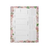 Blush Pink Hydrangeas Planner Pad Notitieblok (Linkerzijde)