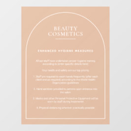Blush Pink Hygiene Poster Beauty Makeup Business Raamsticker