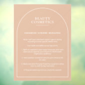 Blush Pink Hygiene Poster Beauty Makeup Business Raamsticker (Vel 3)