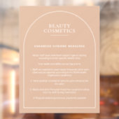 Blush Pink Hygiene Poster Beauty Makeup Business Raamsticker (Vel 2)