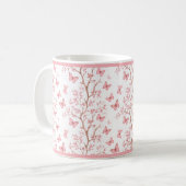 Blush Pink Ink Outlined Floral Mug Koffiemok (Voorkant links)
