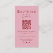 Blush Pink Instagram Business Card Visitekaartje (Achterkant)