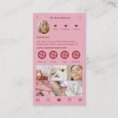 Blush Pink Instagram Business Card Visitekaartje (Voorkant)