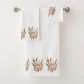 Blush Pink Iris Bad Handdoek (Insitu)