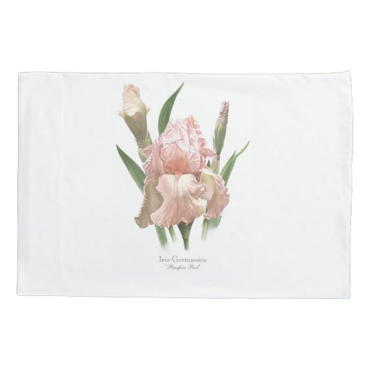 Blush Pink Iris Kussensloop (Achterkant)