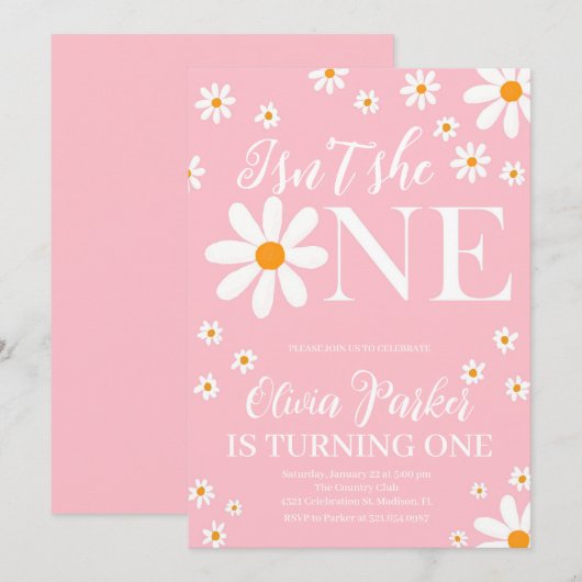 Blush Pink Is 't niet een bloemen verjaardag Kaart (Voorkant / Achterkant)