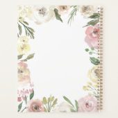 Blush Pink Ivory Floral Chic Personalized 2023 Planner (Achterkant)