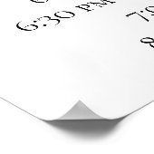 Blush Pink Ivory Floral Weddenschap Welkom Poster (Hoek)