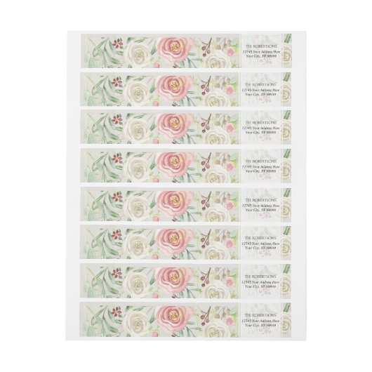 Blush Pink Ivory Roos Floral Leaf w Rustic Wood (Vel)