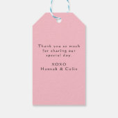  Blush Pink & Ivory Roos Garland Cadeaulabel (Achterkant)