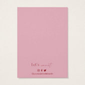 Blush Pink Jewelry Earring Display Card Visitekaartje (Achterkant)