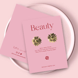 Blush Pink Jewelry Earring Display Card Visitekaartje