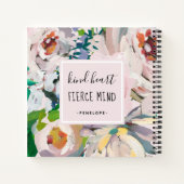 Blush Pink Kind Hart Felle Geest met Naam Notitieboek (Achterkant)