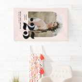 Blush Pink Klasse van 2025 Arch Photo Afstuderen Spandoek (Insitu)