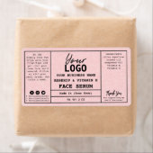 Blush Pink Kraft Paper Rosehip Serum Labels (Insitu)