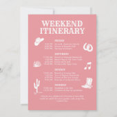 Blush Pink Laatste Rodeo Cowgirl Bachelorette Uitn Kaart (Achterkant)