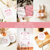 Blush Pink Laatste Rodeo Cowgirl Bachelorette Uitn Kaart