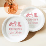 Blush Pink Laatste Rodeo Cowgirl vrijgezellenfeest Papieren Bordje<br><div class="desc">Deze Blush Pink Last Rodeo Cowgirl Bachelorette Party Paper Borden hebben een handgetekende lay-out met handgetekende illustraties samen met een western lettertype! Je hebt de vrijheid om iets unieks van jou te creëer! Eenvoudig tekst en kleuren aanpassen aan uw stijl! Tekst- en achtergrondkleuren zijn volledig bewerkbaar >>>klik op de knop...</div>