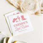 Blush Pink Laatste Rodeo Cowgirl vrijgezellenfeest Servet<br><div class="desc">Deze Blush Pink Last Rodeo Cowgirl Bachelorette Party servetten hebben een handgetekende lay-out met handgetekende illustraties samen met een western lettertype! Je hebt de vrijheid om iets unieks van jou te creëer! Eenvoudig tekst en kleuren aanpassen aan uw stijl! Tekst- en achtergrondkleuren zijn volledig bewerkbaar >>>klik op de knop "Bewerken...</div>