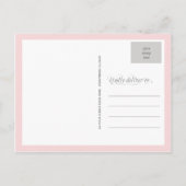 Blush Pink Lace Doily Save the Date Briefkaart (Achterkant)