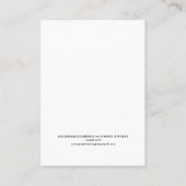 Blush Pink Lace Earring Display  Business Card Visitekaartje (Achterkant)