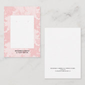 Blush Pink Lace Earring Display  Business Card Visitekaartje (Voorkant / Achterkant)