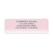 Blush Pink Lace Pattern Elegant Classic Wedding Etiket (Voorkant)