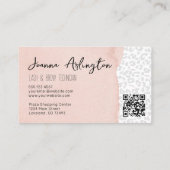 Blush Pink Lash make-up artist Visitekaartje (Achterkant)