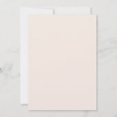 Blush Pink Laurel Krans Elegante bruiloft Kaart (Achterkant)