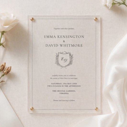 Blush Pink Laurel Krans Elegante bruiloft Kaart