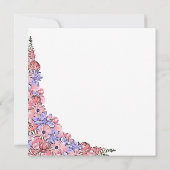 Blush Pink Lavender Floral Retirement Dinner Kaart (Achterkant)