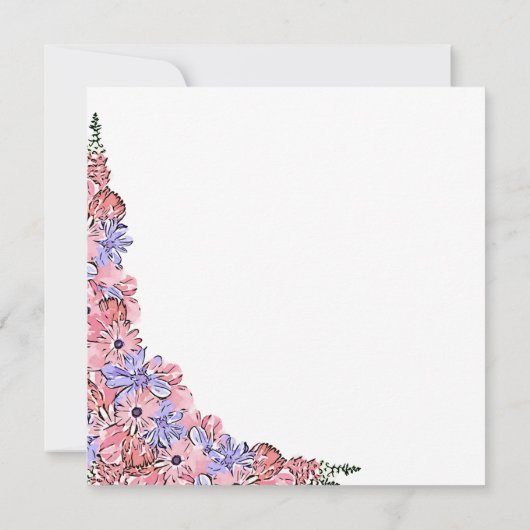 Blush Pink Lavender Floral Retirement Party Kaart (Achterkant)