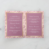 Blush Pink Lavender Gold Floral Muslim Weddenschap (Binnen)