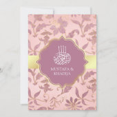 Blush Pink Lavender Gold Floral Muslim Weddenschap Kaart (Voorkant)