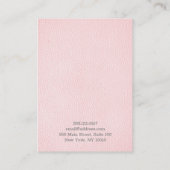 Blush Pink Leather Look Sieraden Oorbel display Visitekaartje (Achterkant)